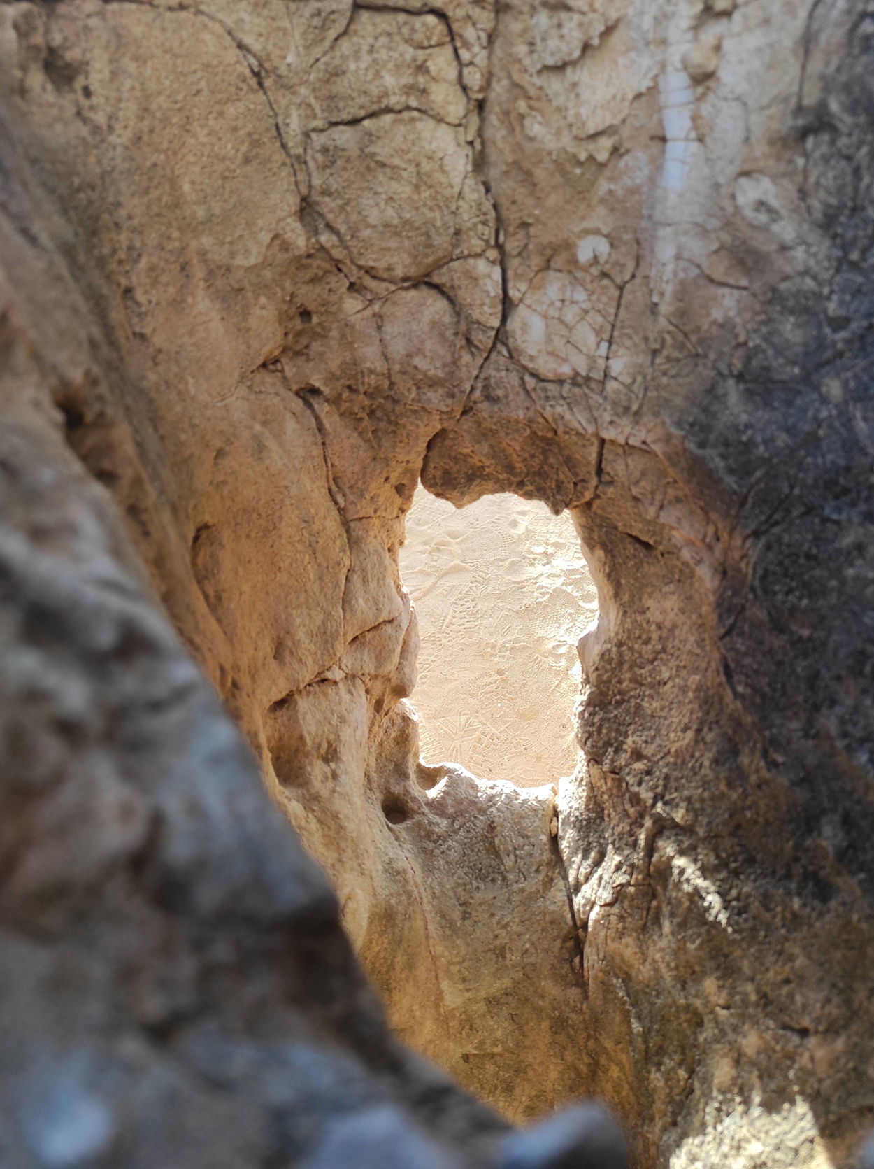 hole in limestone